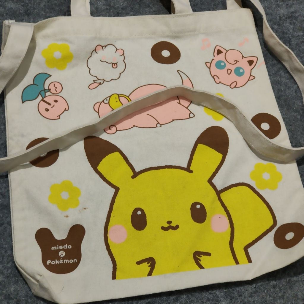 🔥กระเป๋าผ้า Mister Donut x Pokemon/Nintendo bag