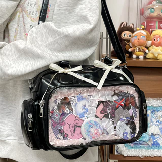 Tarabags กระเป๋าสะพายเดี่ยว น่ารัก และสไตล์วิทยาลัย ita bag มีกระเป๋าใสขนาดใหญ่ บุคลิกภาพ ใส่ตุ๊กตา