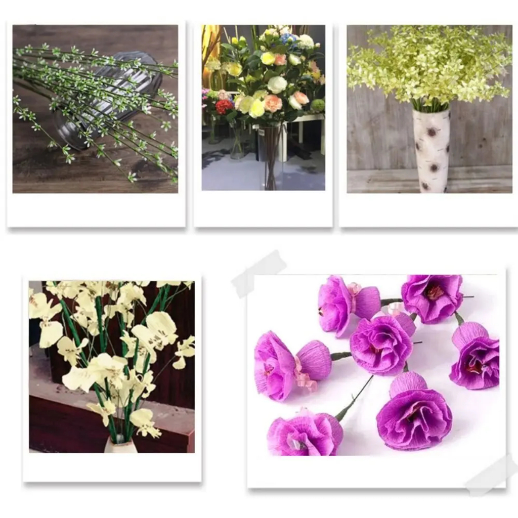 ลวดทำก้านดอกไม้ และ เทปฟลอร่า DIYประดิษฐ์ดอกไม้ งานฝีมือ ดอกไม้วัสดุที่ทําด้วยมือลวดก้านอุปกรณ์เสริม แพ็คละ 10 แท่ง - รูปที่ 3