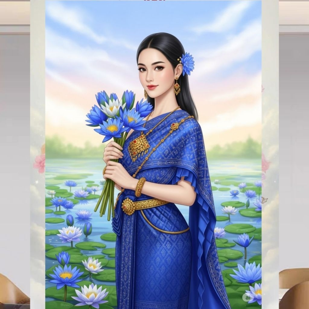 1118Tyชุดปักครอสติช 11CT พิมพ์ลาย งานฝีมือDIY 50x70 ซม.