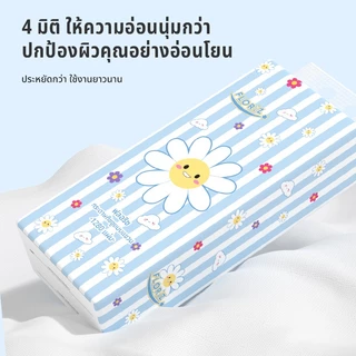 [2 ลัง 12 ห่อ] Floriz Tissue กระดาษทิชชู ฟลอริซ คอมฟอร์ทพรีเมียม แบบแขวน กระดาษเช็ดหน้า หนา 4 ชั้น