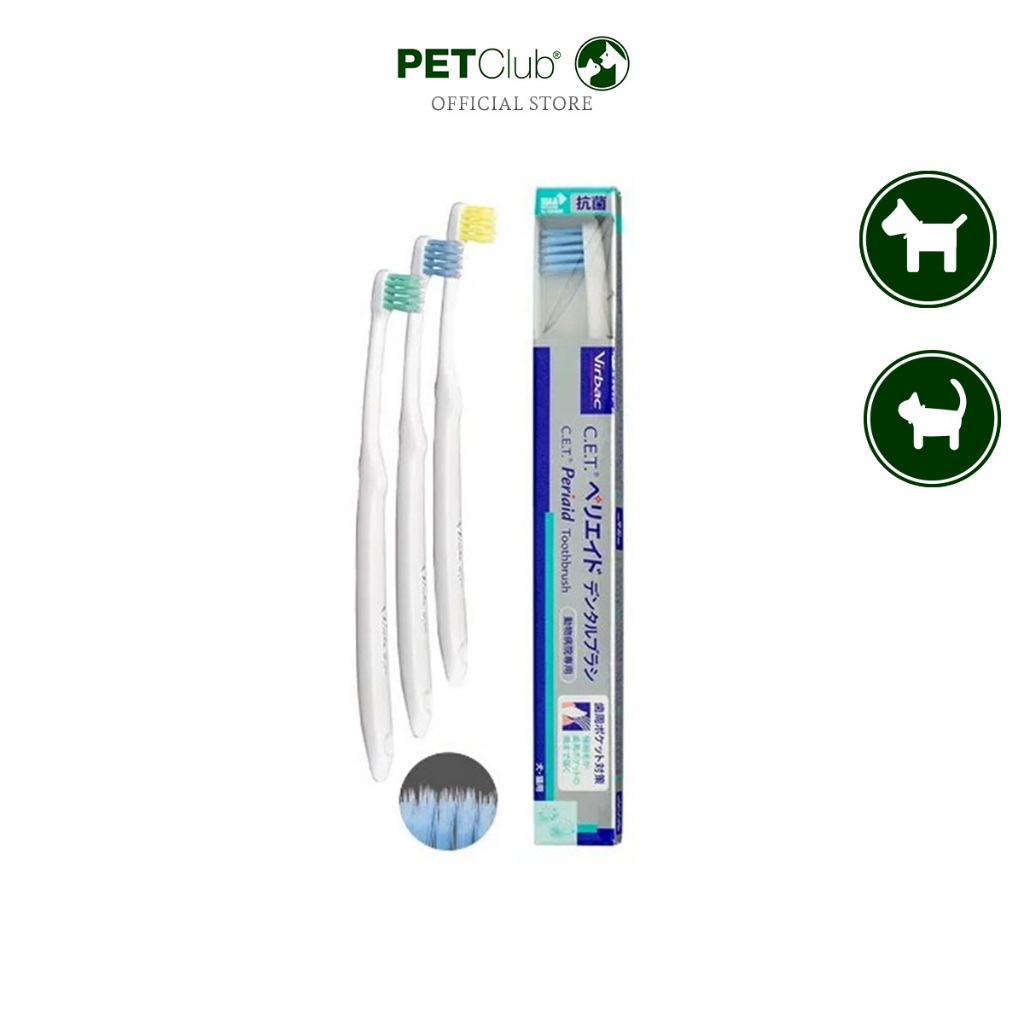 [PETClub] Virbac C.E.T.® Periaid Toothbrush - แปรงสีฟัน สำหรับสัตว์เลี้ยง 3 สี