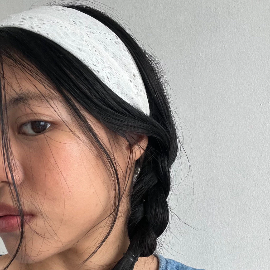 ONE of US • ผ้าคาดผม headband cottage style สีขาว/ครีม 🐑