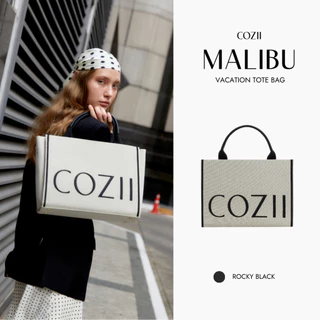 COZII - Malibu Vacation Tote Bag (3 สี) กระเป๋าผ้าแคนวาส พร้อมสายสะพายข้าง