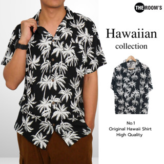 THE ROOM'S - เดอะรูม เสื้อฮาวาย โคตรนุ่ม แขนสั้น ผ้าไหมญี่ปุ…