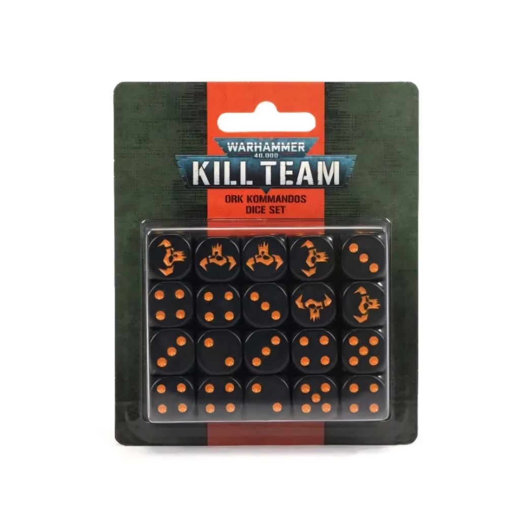 พร้อมส่ง Warhammer 40K: KILL TEAM: Orks: Ork KOMMANDOS DICE SET
