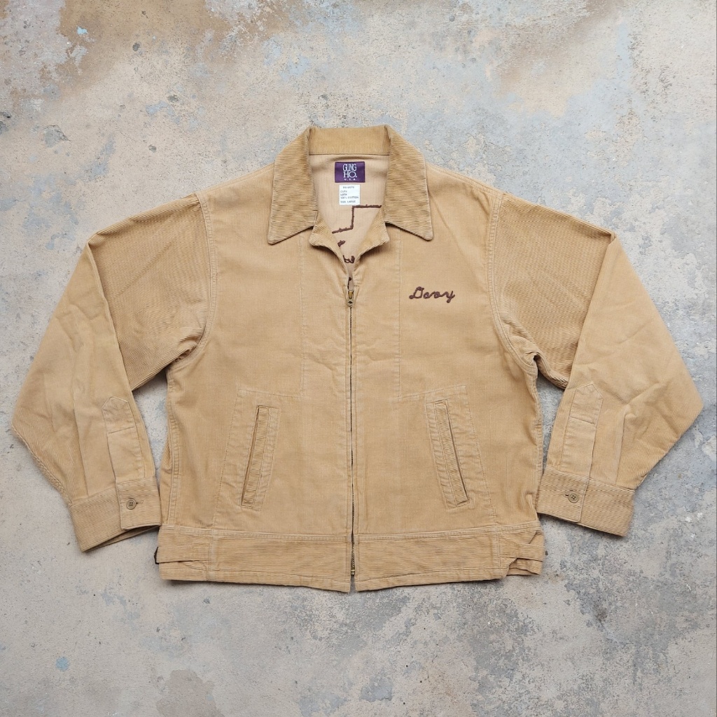 GUNG HO U.S.A. วินเทจแจ็คเก็ต ลายปักลูกโซ่ ทรงเดียวกับ FFA Jacket