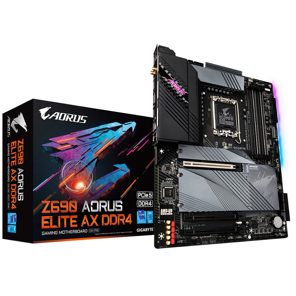 MAINBOARD (เมนบอร์ด) 1700 GIGABYTE Z690 AORUS ELITE AX WIFI (DDR4) ตัวท็อป พร้อมส่ง