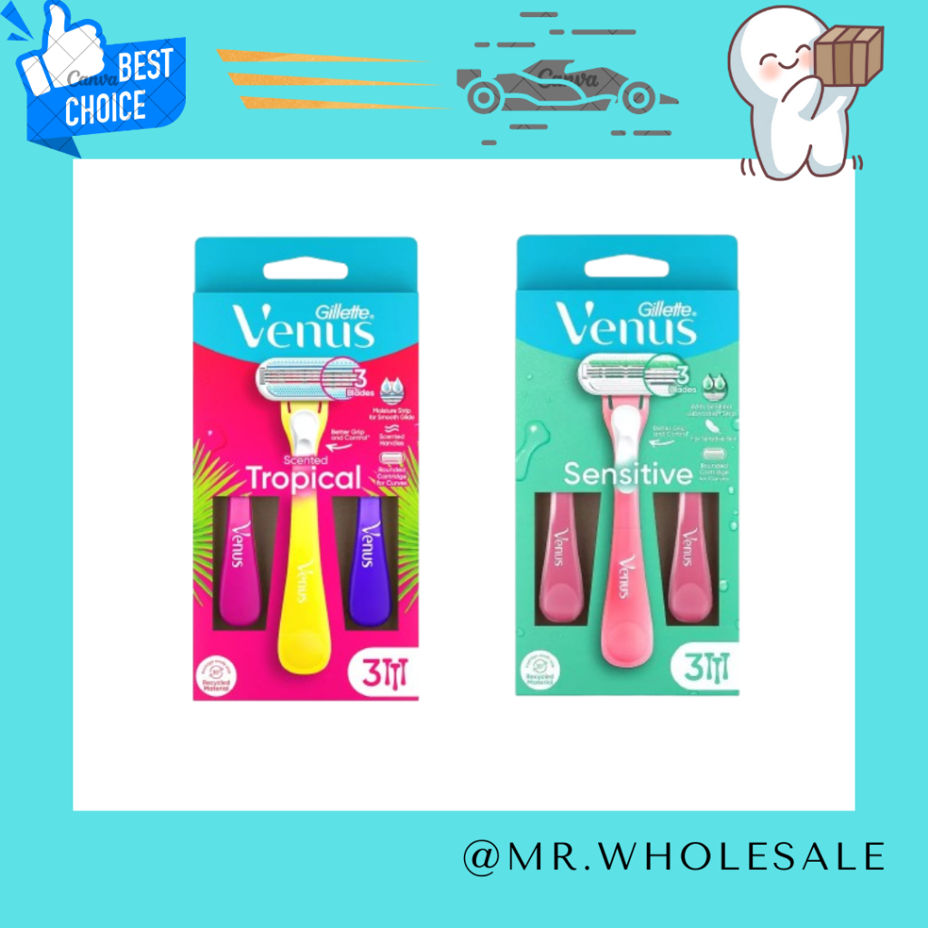 Venus Sensitive/Tropical Disposable Razors 3s