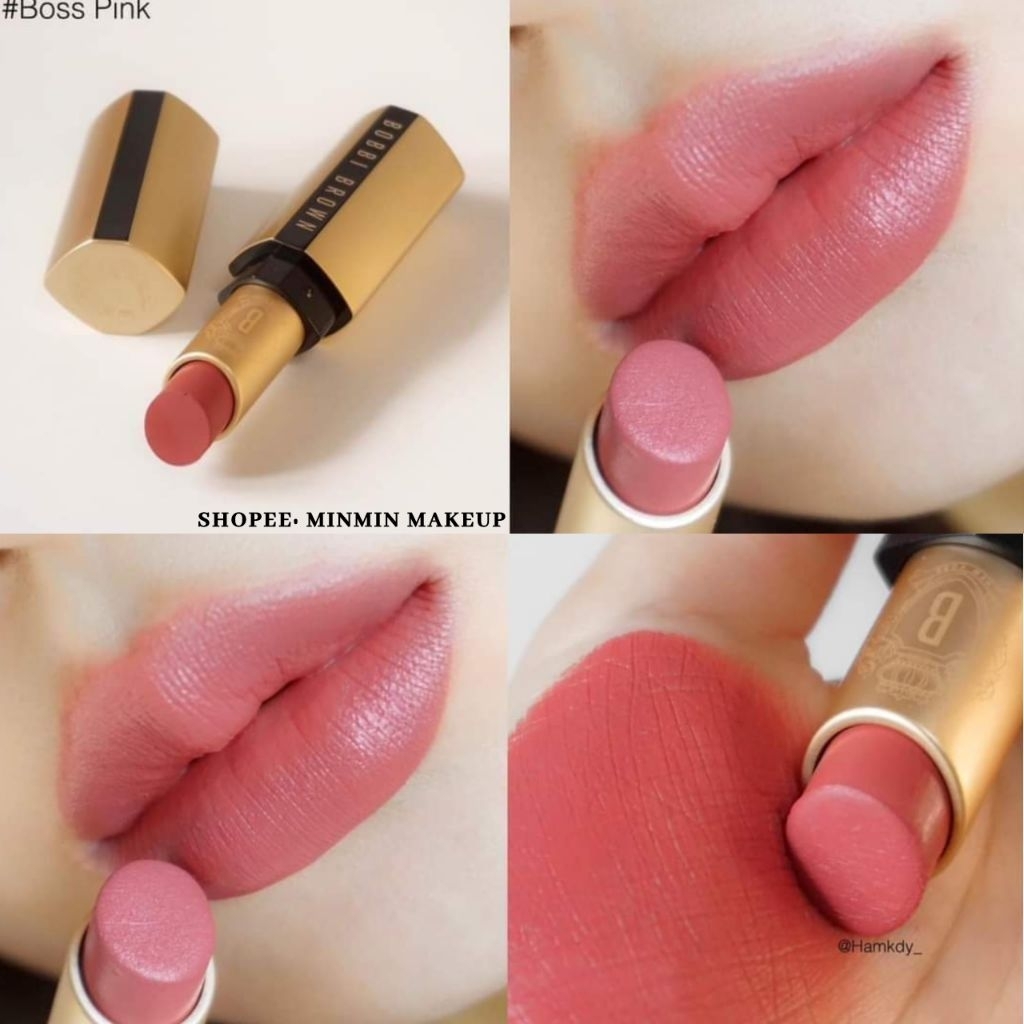 แท้💯แบ่งขายลิปสติกเนื้อแมทbobb i  bro wn luxe matte lipstickสี boss pinkลิปสติกบ๊อบบี้ ลิปสติกเนื้อแมทติดทน