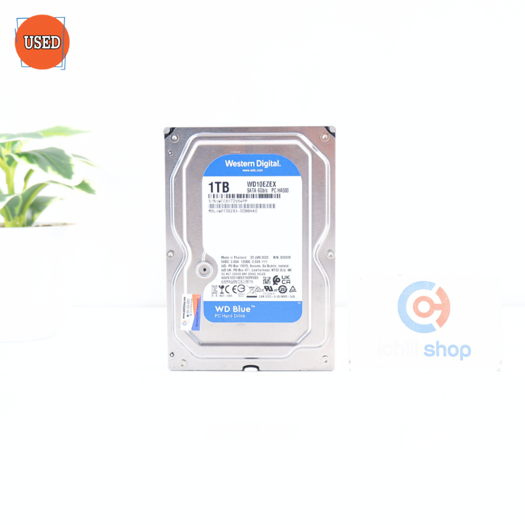 HDD (ฮาร์ดดิสก์) WD BLUE 1TB (WD10EZEX) SATA 3.5 P13554