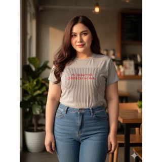 เสื้อยืดเข้ารูปสำหรับสาวอวบ ทรงสวยใส่พรางหุ่น ผ้ายูนิโคล่เนื้อดี