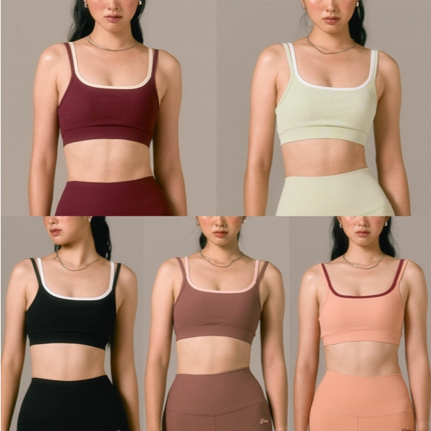 Cassette Wide Ribbed Sports Bra (The Movement) - The Flos Club