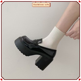 ✨ส่งใน24ชม✨หนังนิ่ม พื้นนุ่ม รองเท้าคัทชูหนังโลฟเฟอร์ สูงประ…