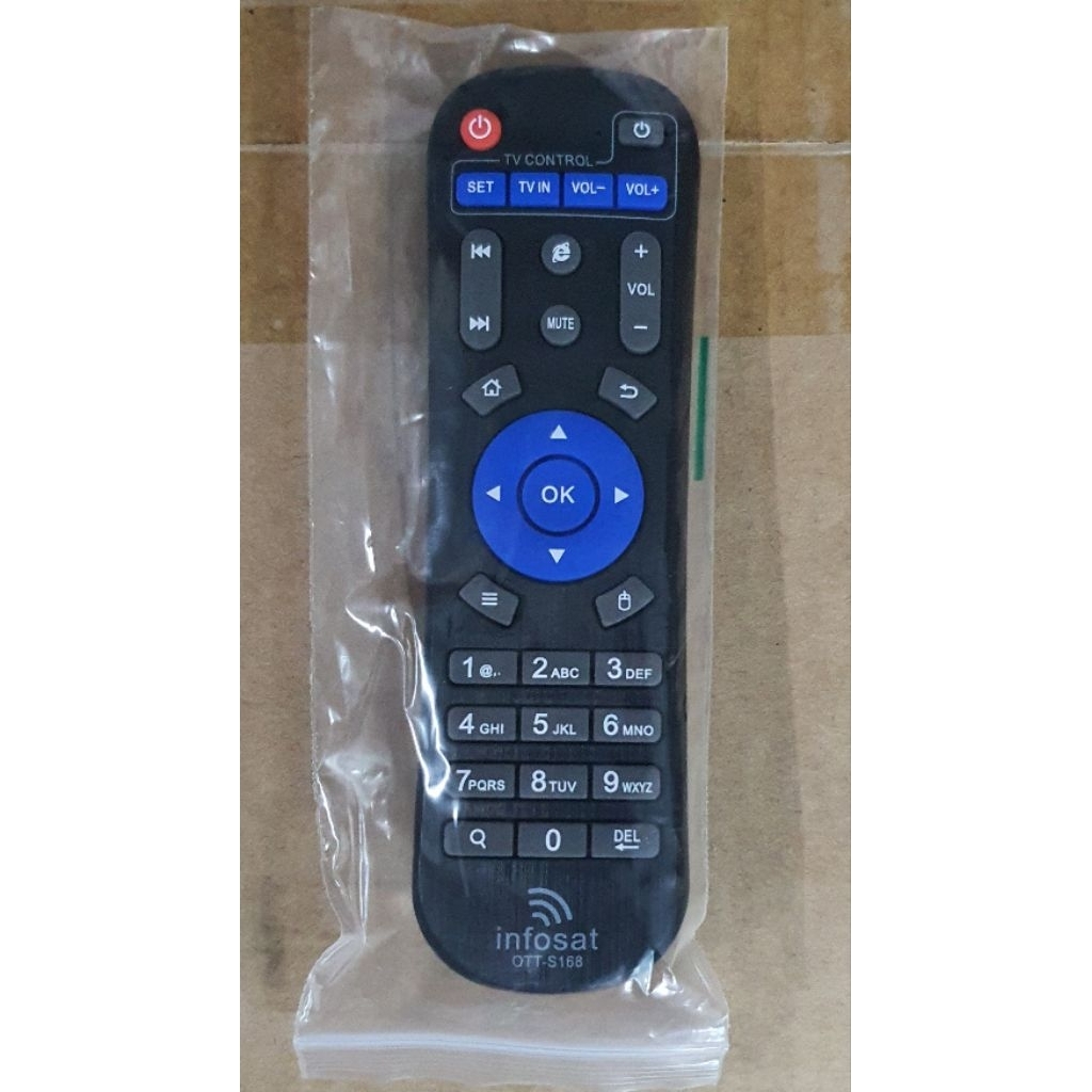 รีโมทกล่อง infosat รุ่น s168 พร้อมถ่าน 1 คู่