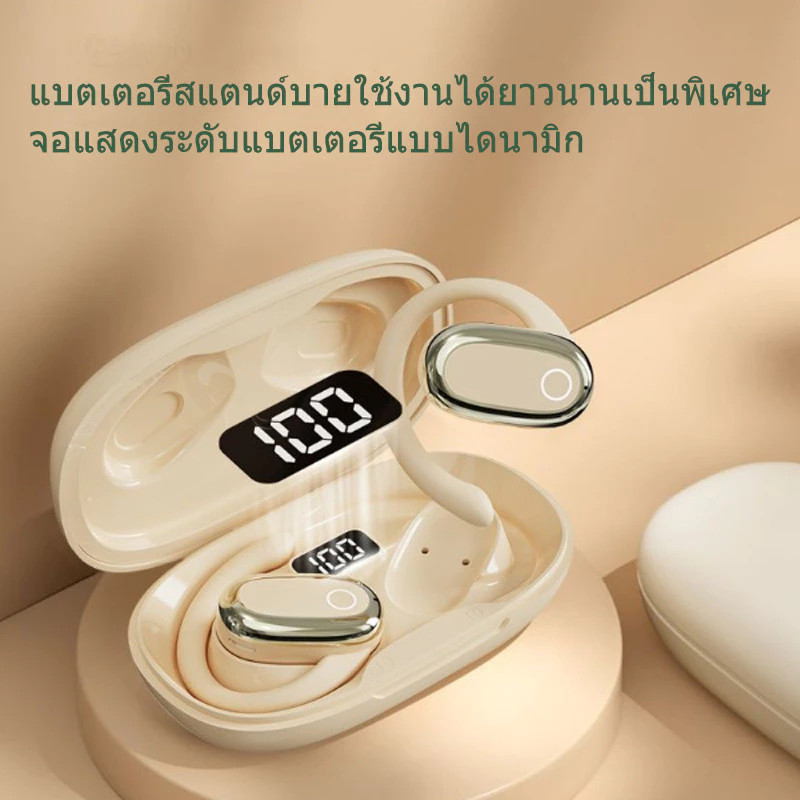 X96 หูฟังไร้สายบลูทู ธ HD พูดคุย HiFi เสียงแขวนหูไม่เจ็บหูคุณภาพเสียงที่ชัดเจนจอแสดงผลดิจิตอลสมาร์ทสวมใส่สบายหูฟังทำงานแ
