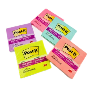 Post-it note โพสท์อิท กระดาษโน๊ตกาวในตัว กระดาษกรีนเนอร์โน๊ต 3 x 3 นิ้ว โพสอิท 3M รุ่น Super sticky No.654-24,654-1