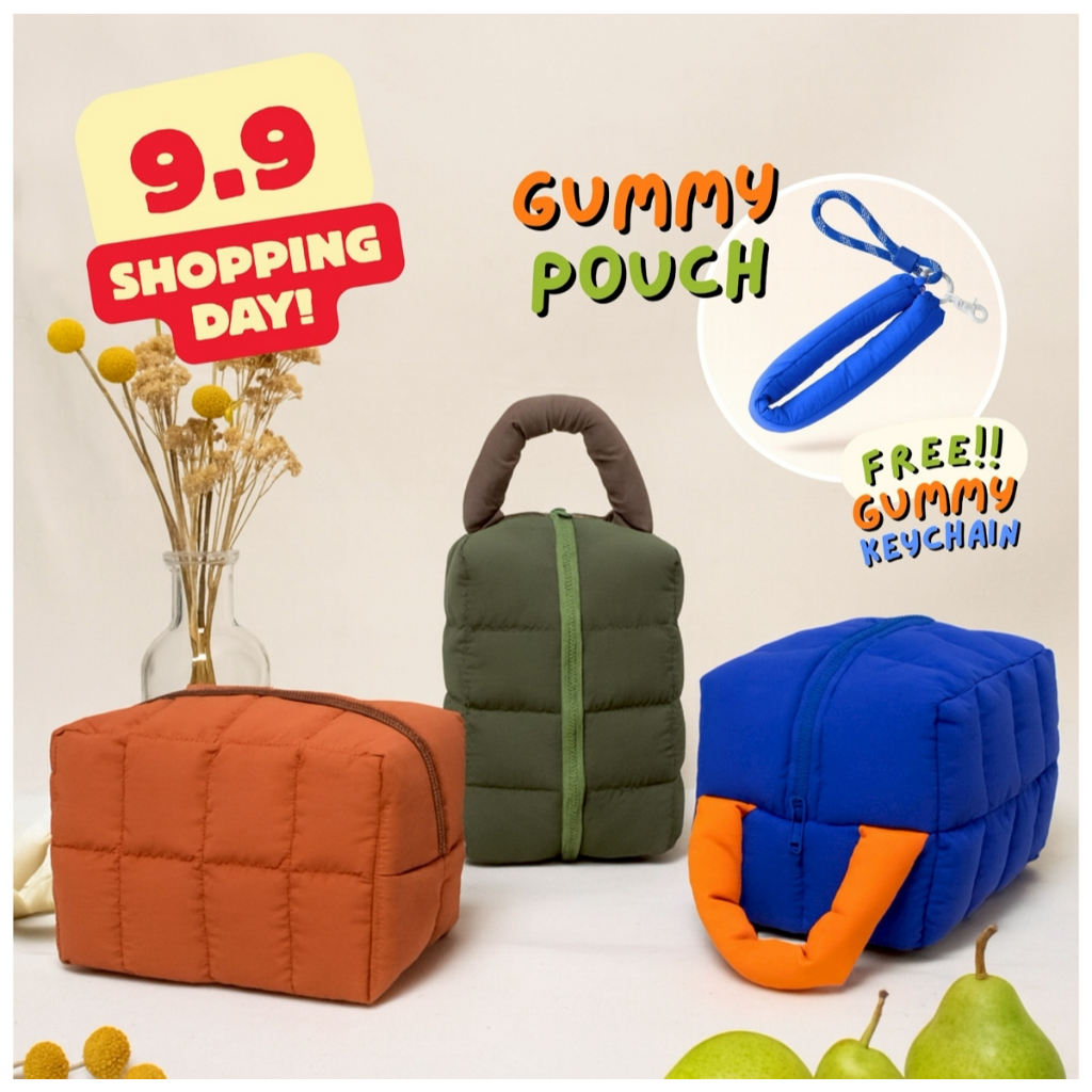 กระเป๋านุ่มนิ่มรุ่นGummy Pouch Bag แถม FREE Gummy Keychain(ร้านขอสงวนสิทธิ์ในการเลือกสีของแถม)