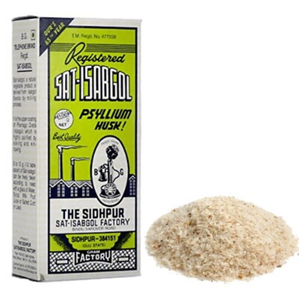 ไฟเบอร์ธรรมชาติ ไซเลี่ยมฮัสค์ ยี่ห้อโทรศัพท์ Psyllium Husk (Sat Isabgol)(100 กรัม)