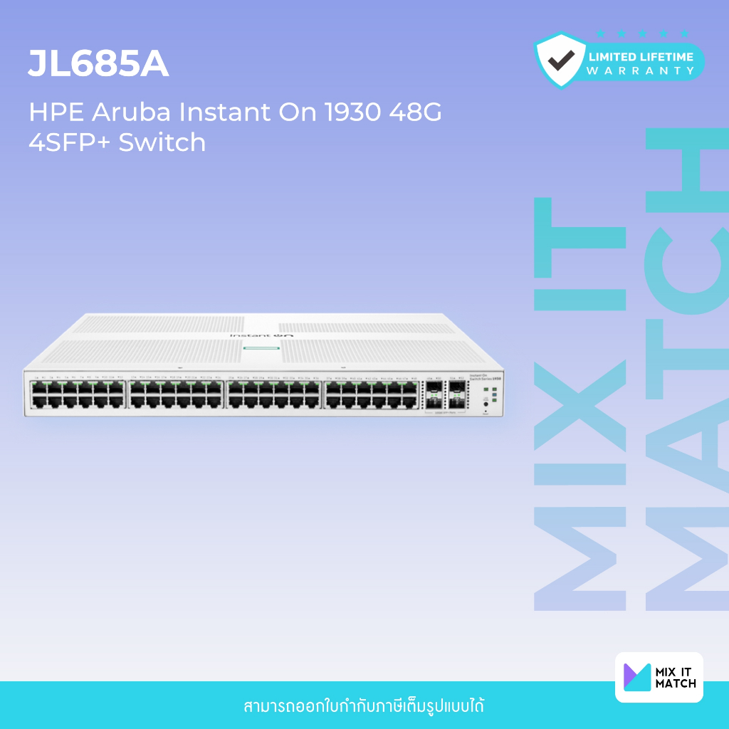 Aruba Instant On 1930 48 Port + 4 Port SFP Switch (JL685A)