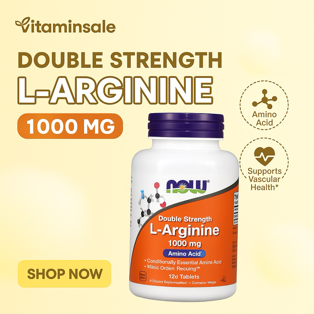 Now Foods, L-Arginine, 1000 mg 120 Tablets