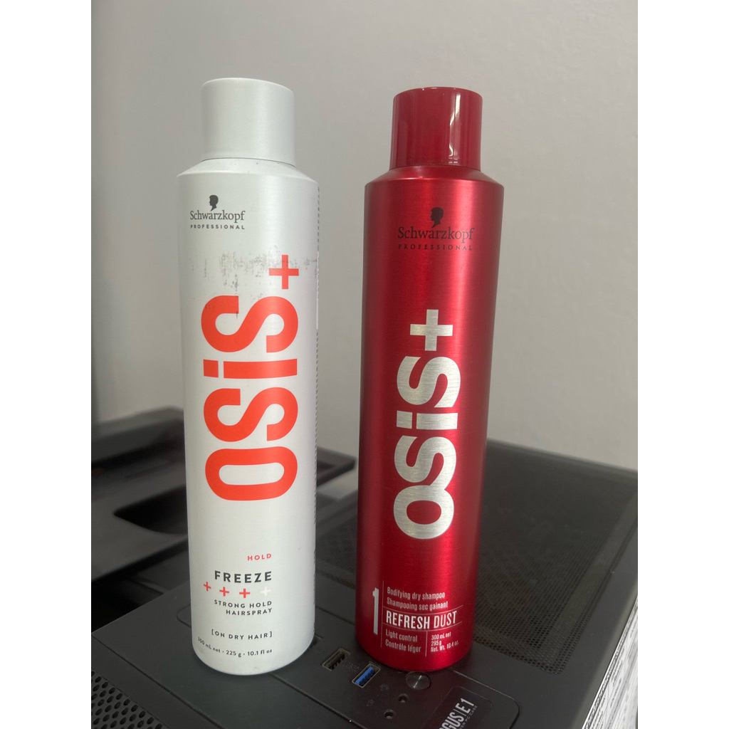 🤡Schwarzkopf OSIS+FREEZE Strong Hold Hair Spray/Bodifying dry Shampoo 300 มล.