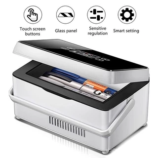 กล่องเก็บยาอินซูลินแบบพกพา 13600 mAh Insulin Cooler Box ตู้เย็นอุณหภูมิคงที่พร้อมกระเป๋า แบตเตอรี่ใช้งานได้ยาวนาน