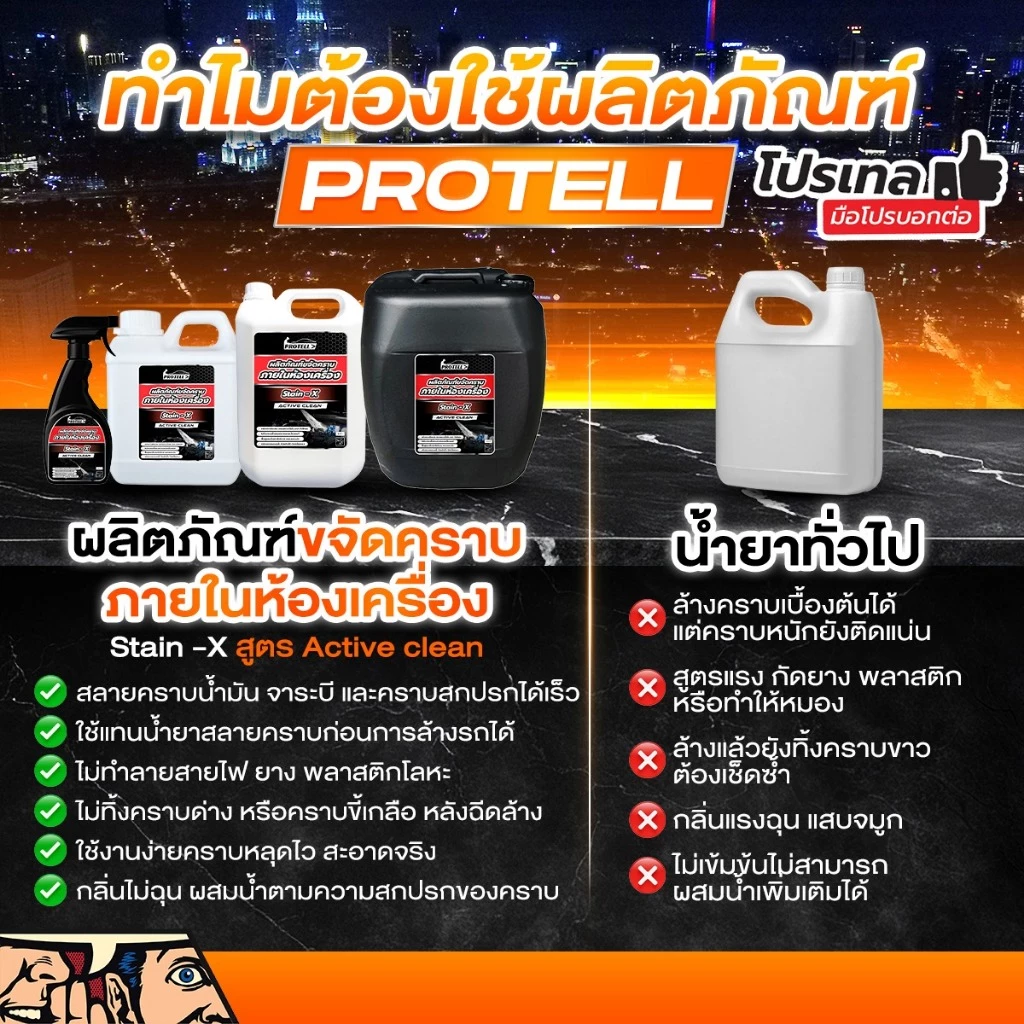 น้ำยาล้างเครื่องยนต์ น้ำยาสลายคราบ 1L ทำความสะอาดคราบน้ำมันและจารบีได้ดี ไม่ทำลายสีรถ ล้างprewash ล้างห้องเครื่องเชียงกง thumbnail 4