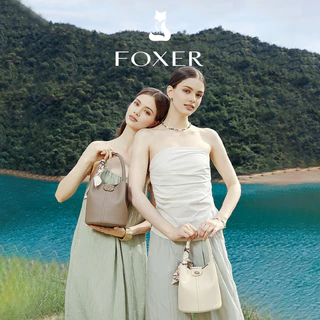 FOXER กระเป๋าสะพายข้างแฟชั่น กระเป๋าทรงถัง กระเป๋าผู้หญิงสุดประณีต ของขวัญผู้หญิง ของขวัญปีใหม่