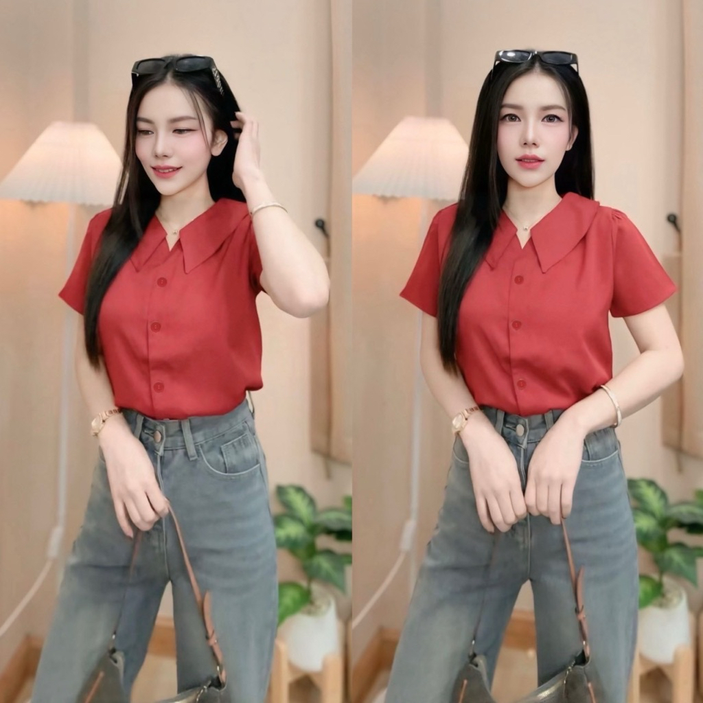 เสื้อคอปกแขนสั้น รุ่นจัสมิน
