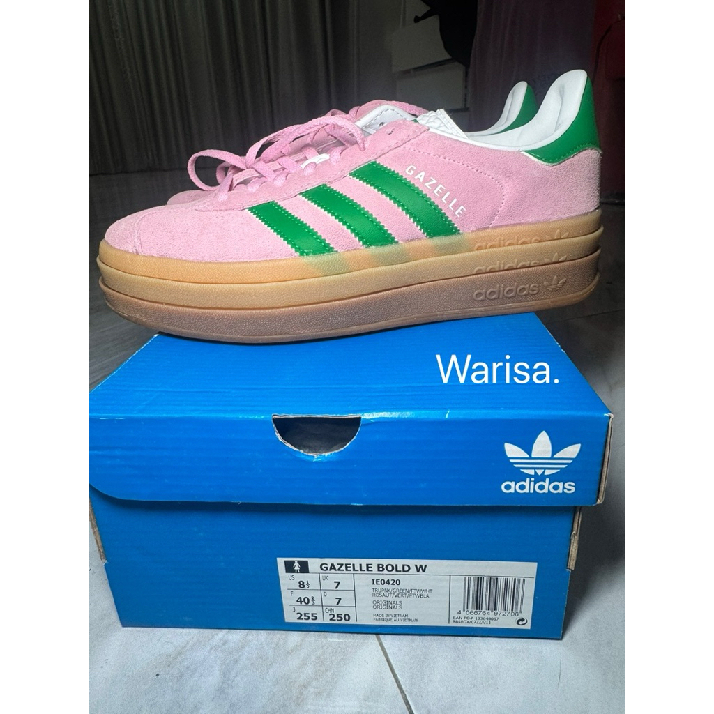Adidas gazelle bold pink green 🩷💚
