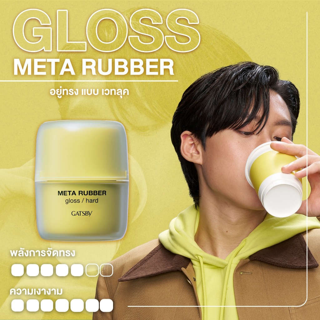Gatsby Meta Rubber Gloss / Hard 70g