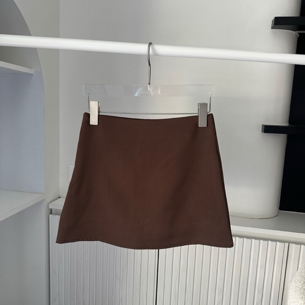 [NEW] กระโปรงเอวสูงรอบตัว M มีกางเกงด้านใน ผ้าเปเป้ anonashop