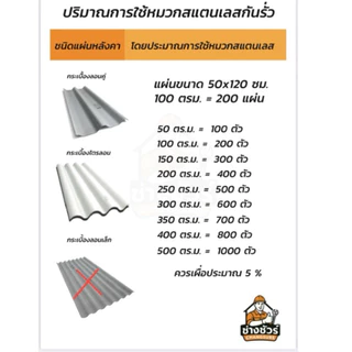 หมวกปิดหัวสกรูสำหรับหลังคาลอนคู่ SUS304 กันรั่วหัวสกรู ป้องกันน้ำรั่ว 100% ทน UV ป้องกันสนิม ยึดด้วย PU Sealant