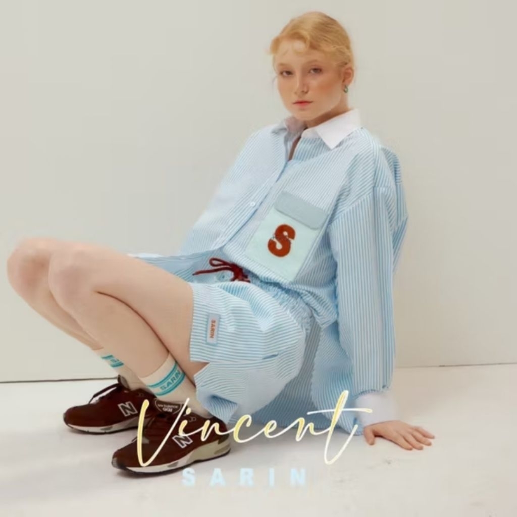 Sarin PuiPui Pinstripe Shirt เสื้อเชิ้ตน่ารัก(f)