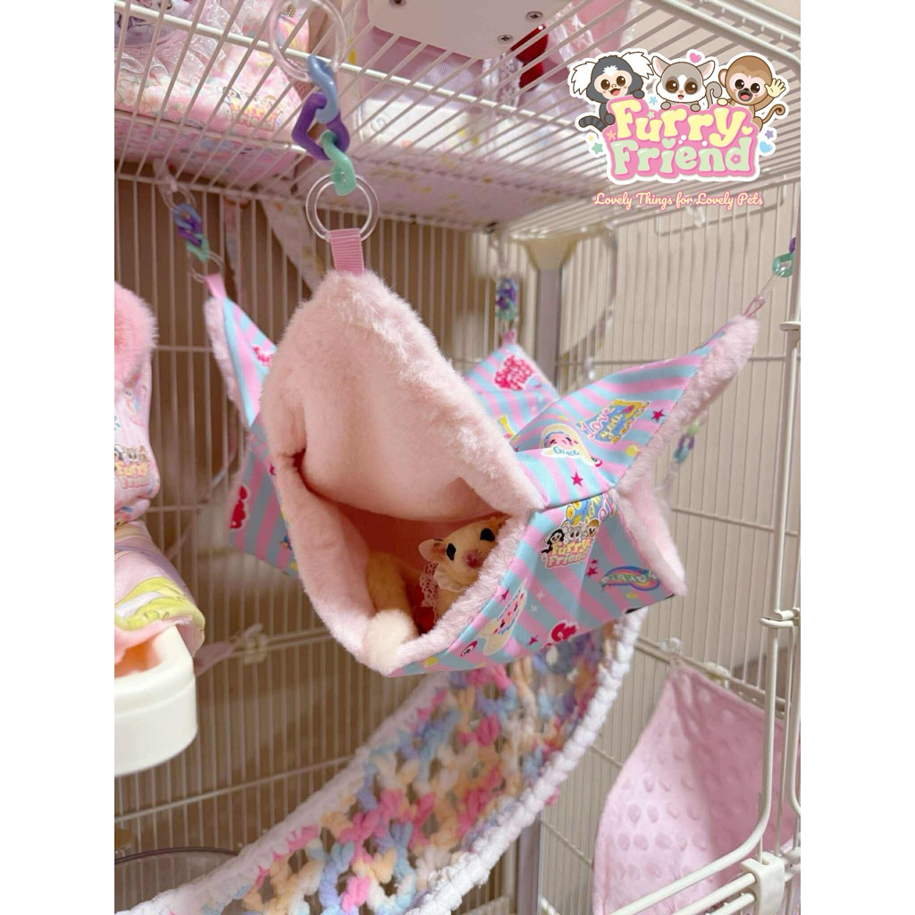 บ้านนอน ชิงช้า สำหรับสัตว์เล็กชูก้า กระรอก บุชเบบี้ แฮมเตอร์ ลิงฯลฯ