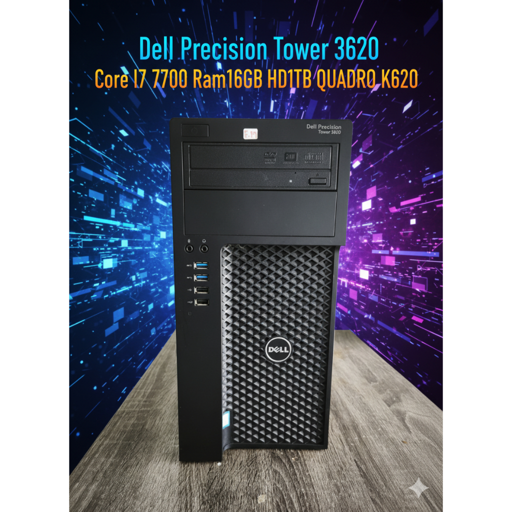 Dell Precision Tower 3620 Core I7 7700 Ram16GB HD1TB QUADRO K620 ทำ Server ได้สบายๆ