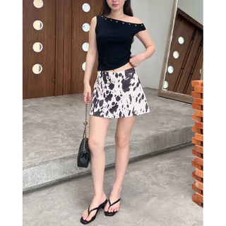 SHOP.POPO-Animal Series Skirt กระโปรงสั้นลายbambi ลายcow