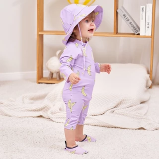 NT Baby - 161 👉ส่งด่วนกรุงเทพฯ👈 Swimwear For Kids 🐰🦁🍌 ชุดว่ายน้ำพิมพ์ลายการ์ตูน และหมวก ดีไซน์น่ารักสุดคิ้วท์