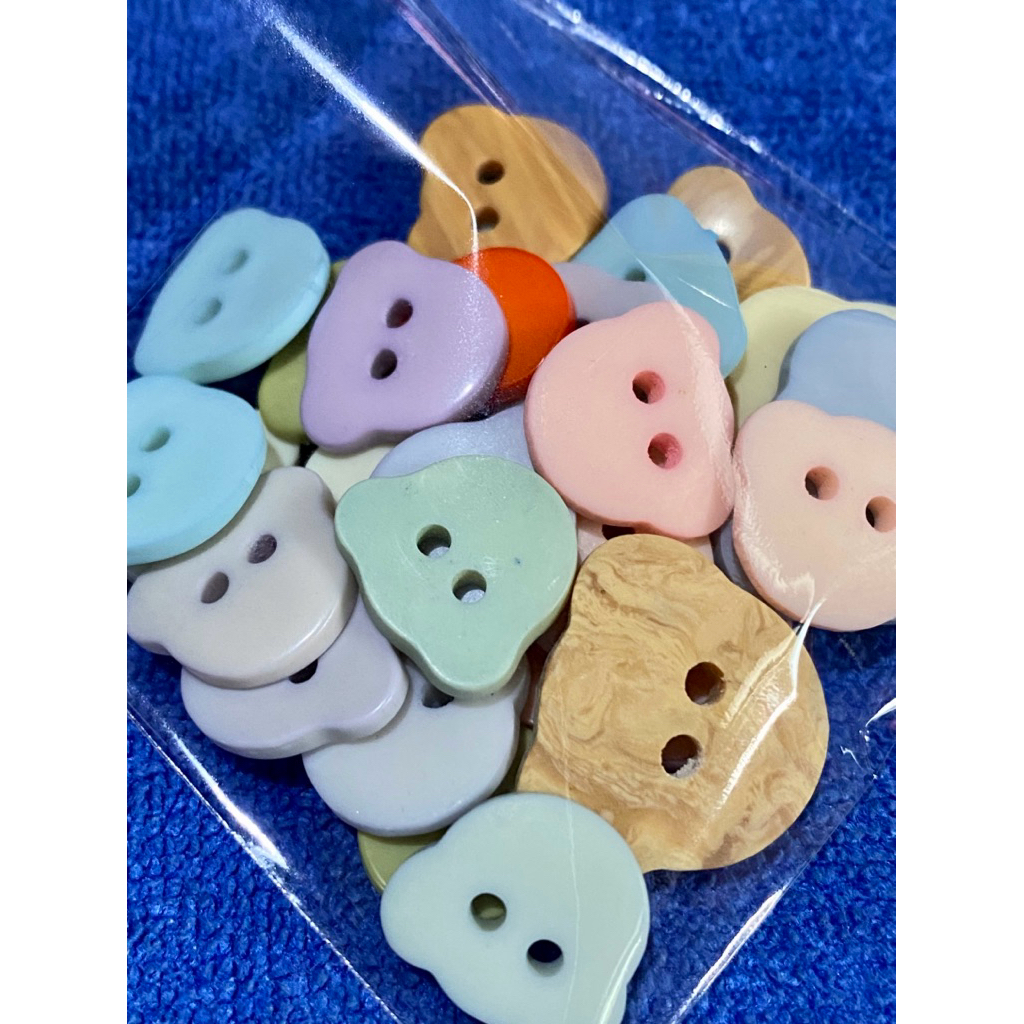 กระดุมรูปหมี กระดุมตกแต่ง คละสีคละไซส์ / ชุดละ20เม็ด ~ เก็บโค้ดส่วนลดในร้านค่ะ - รูปที่ 2