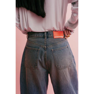 The Freckled Market - FKM Barrel Jeans กางเกงยีนส์ขากว้าง สีฟอก