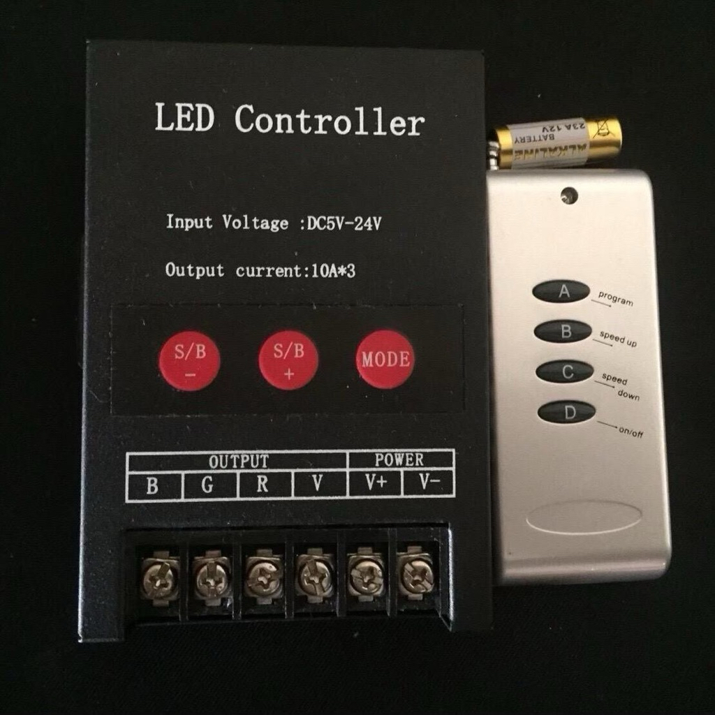 คอนโืทรล RGB พร้อมรีโมท 5v-24v  30A 360w