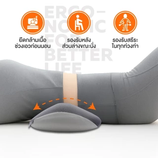 Ergotrend StretchUp Lumbar Support Pillow - หมอนรองเอวเพื่อสุขภาพ ลดอาการปวดหลัง ใช้งานได้หลากหลาย ยืดกล้ามเนื้อหลัง