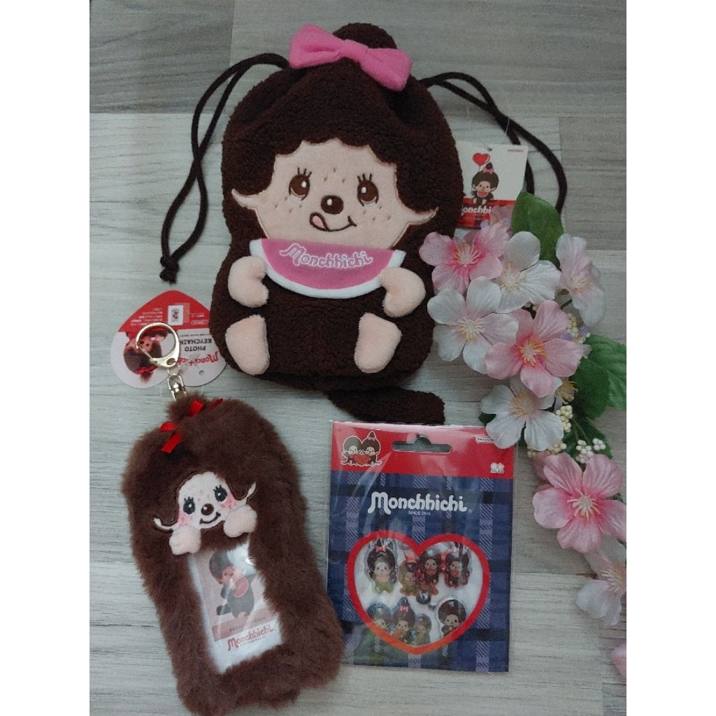 Monchhichi กระเป๋ารูดนุ่มนิ่ม Flame card สุดน่ารัก จากญี่ปุ่น พร้อมส่งค่ะ ส่วนลดค่าส่ง 10 บาท