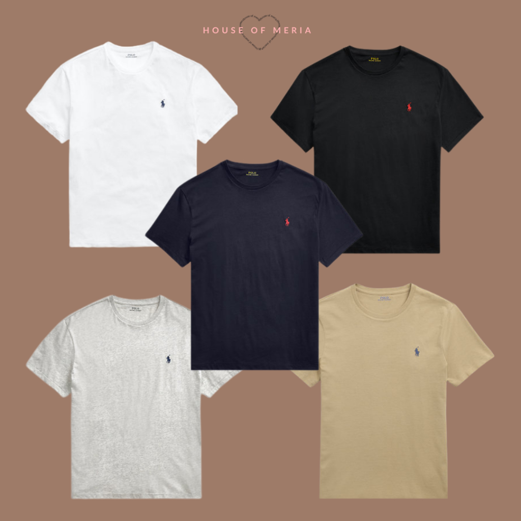 พร้อมส่ง โปโล Cotton Jersey Crewneck Tee เสื้อยืดคอกลมเด็กชาย ผู้ใหญ่ใส่ได้ ของแท้ 100%