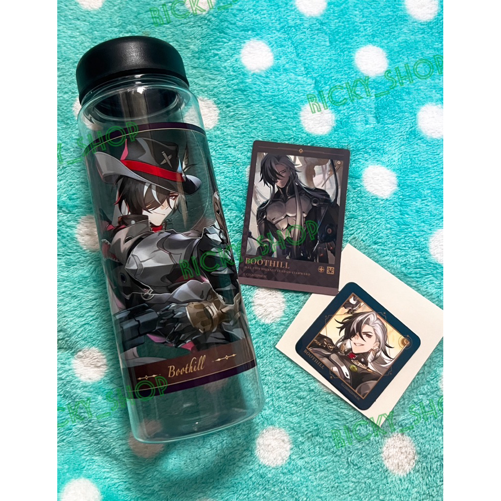 Honkai Star Rail x Sushiro [รางดาว x Sushiro] สติ๊กเกอร์ +การ์ด + กระบอกน้ำ Boothill Set รางดาว ของแ