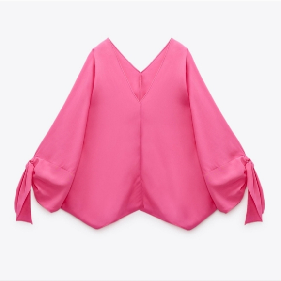 SP406 เสื้อเบลาส์ผูกโบว์ Zara Fluid - รูปที่ 7