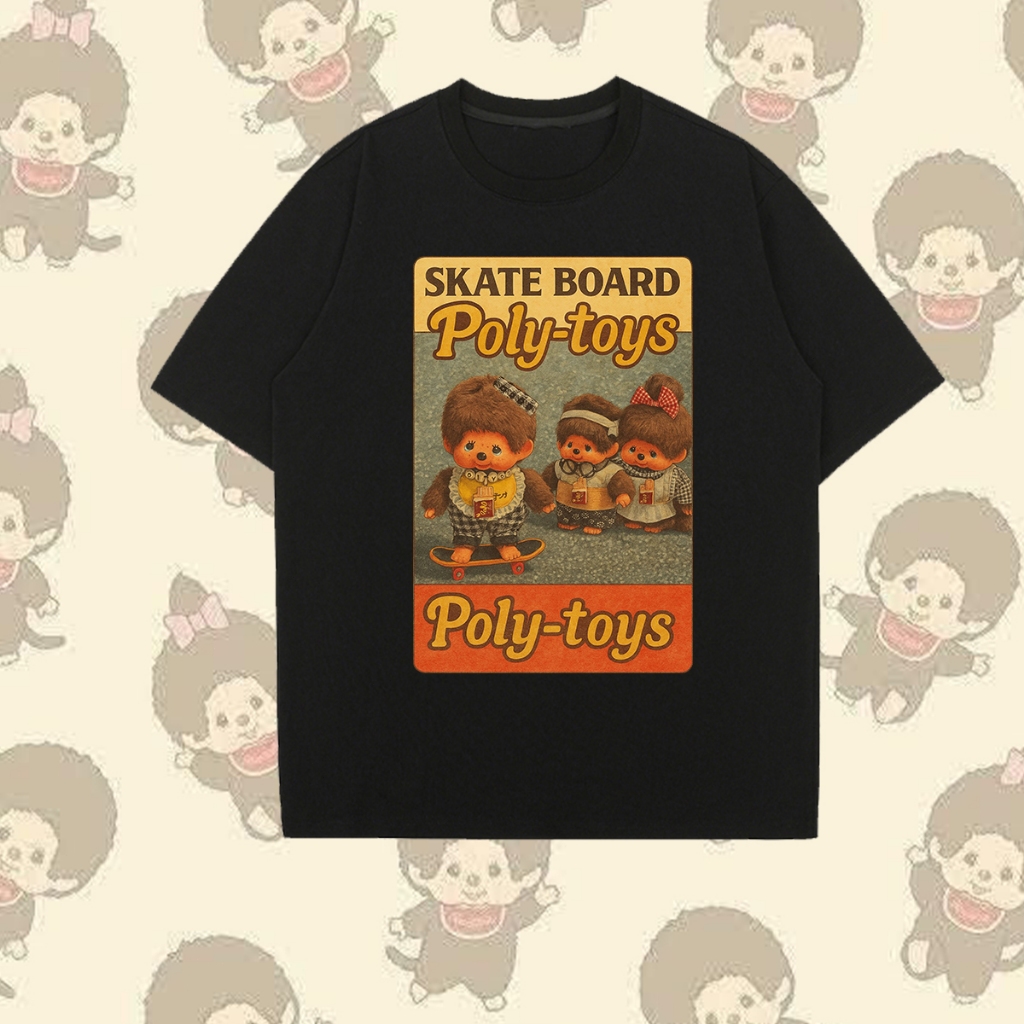 เสื้อ MONCHHICHI T-Shirt  ไม่จำกัดเพศ ผ้าCotton ใส่สบาย ไม่หด ไม่ย้  T-shirt ล้างทำความสะอาดได้และไม่เสียรูป