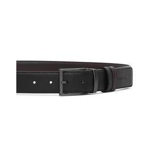 DAPPER เข็มขัดหนัง Smart Vegan Leather Belt สีดำ (BBC/BK/2102PN1)