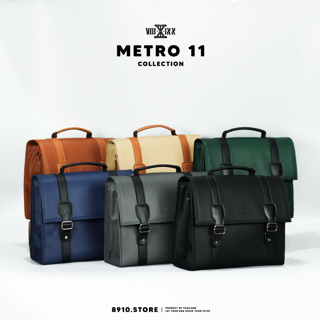 แบรนด์ 8910 รุ่น METRO 11" กระเป๋าสะพายข้าง หนังด้าน มี 6 แบบสี ipad หนัง PU กันน้ำ กันกระแทกทั้งใบ 